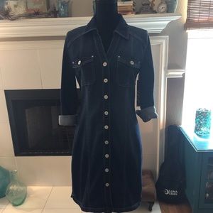 inc button down denim dress.